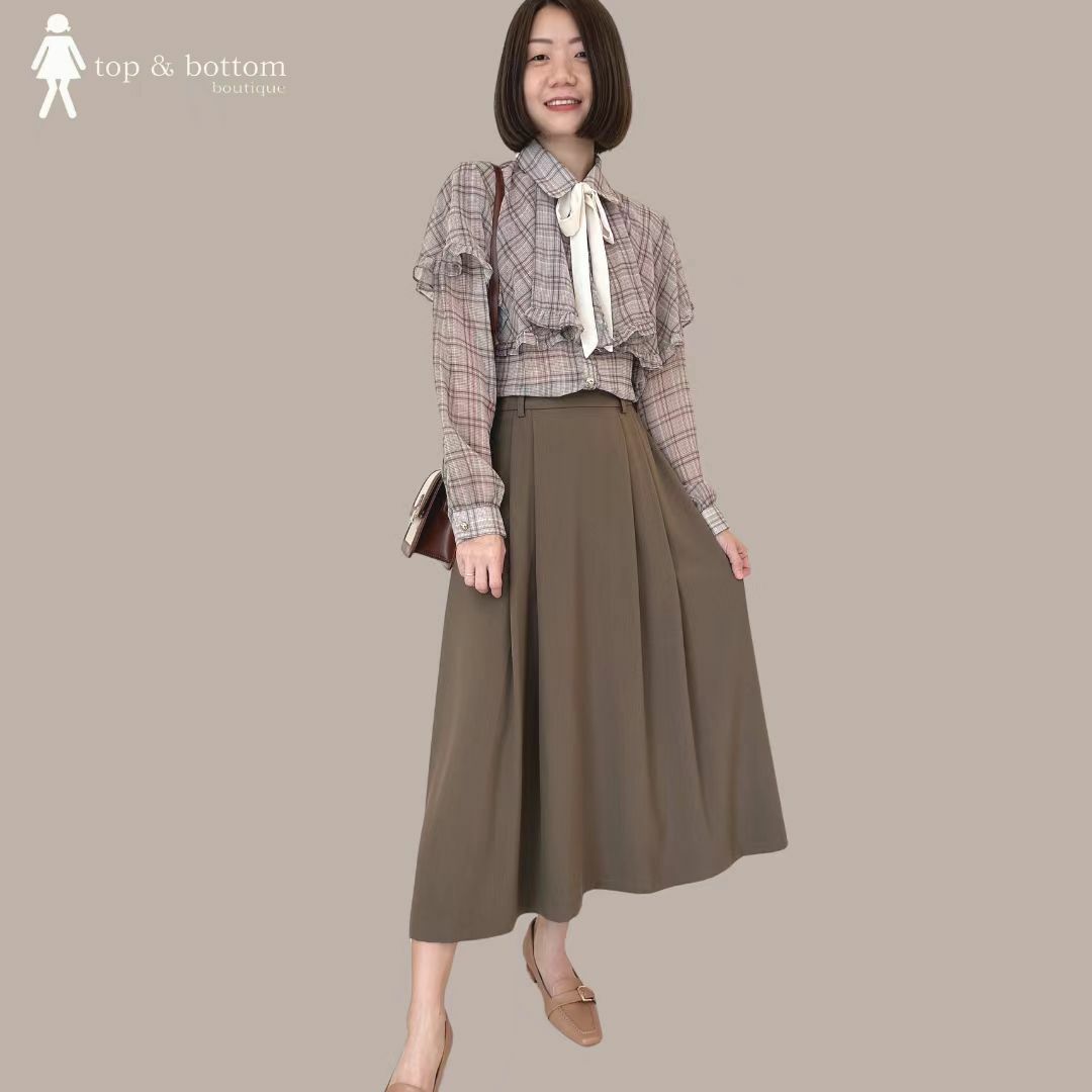 SOLID ALINE MIDI SKIRT