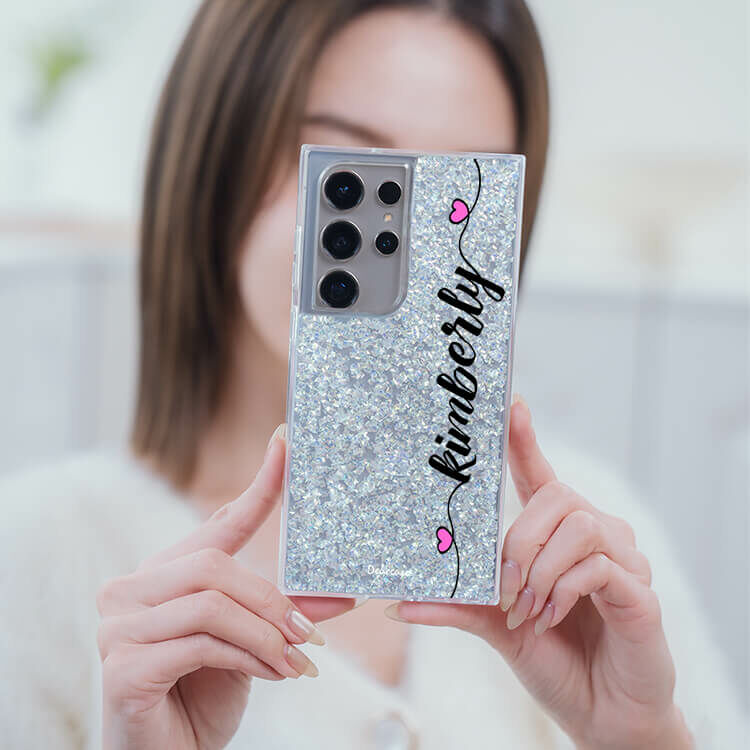 俏皮姓名 銀耀貝拉殼 - (訂製名字) - Samsung 三星 客製化手機殼