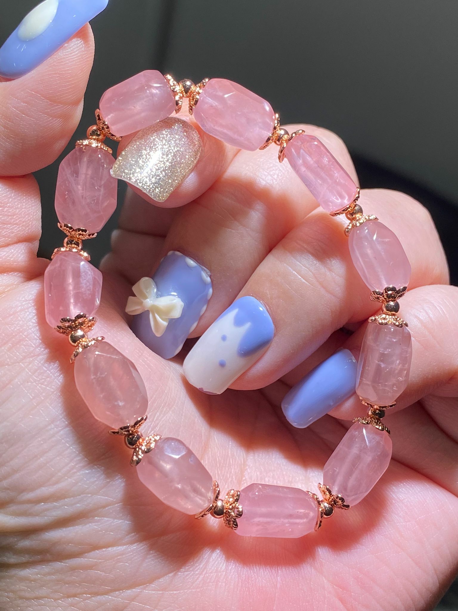 馬粉隨形原石手串