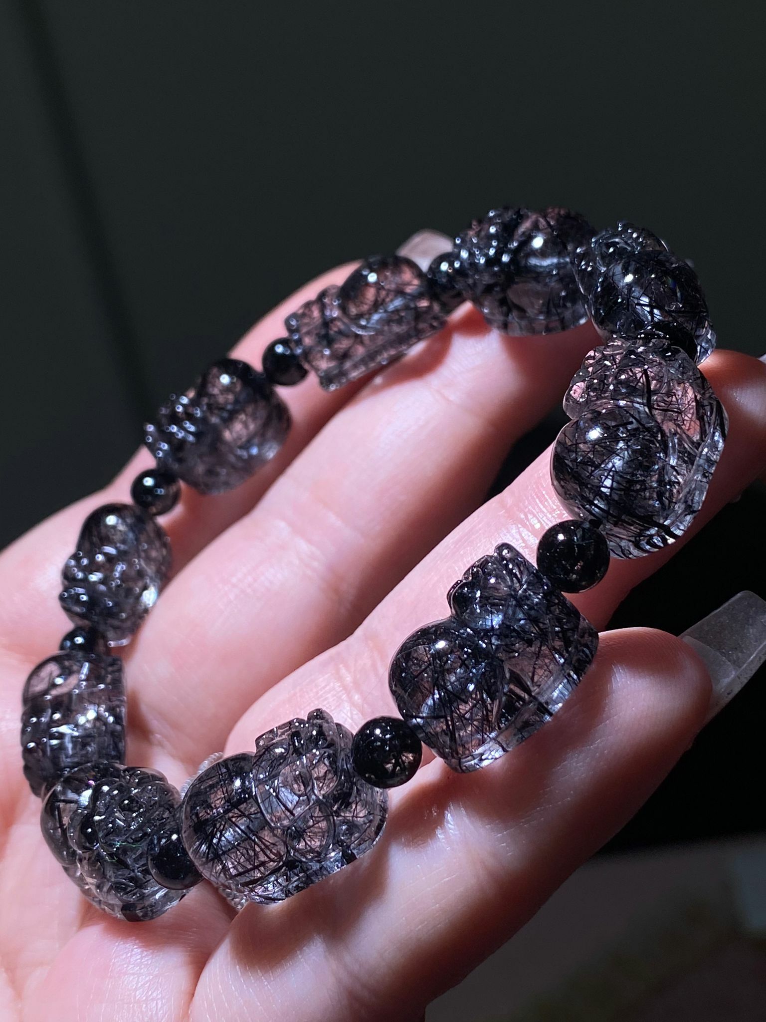 高質黑髮貔貅手串(A)