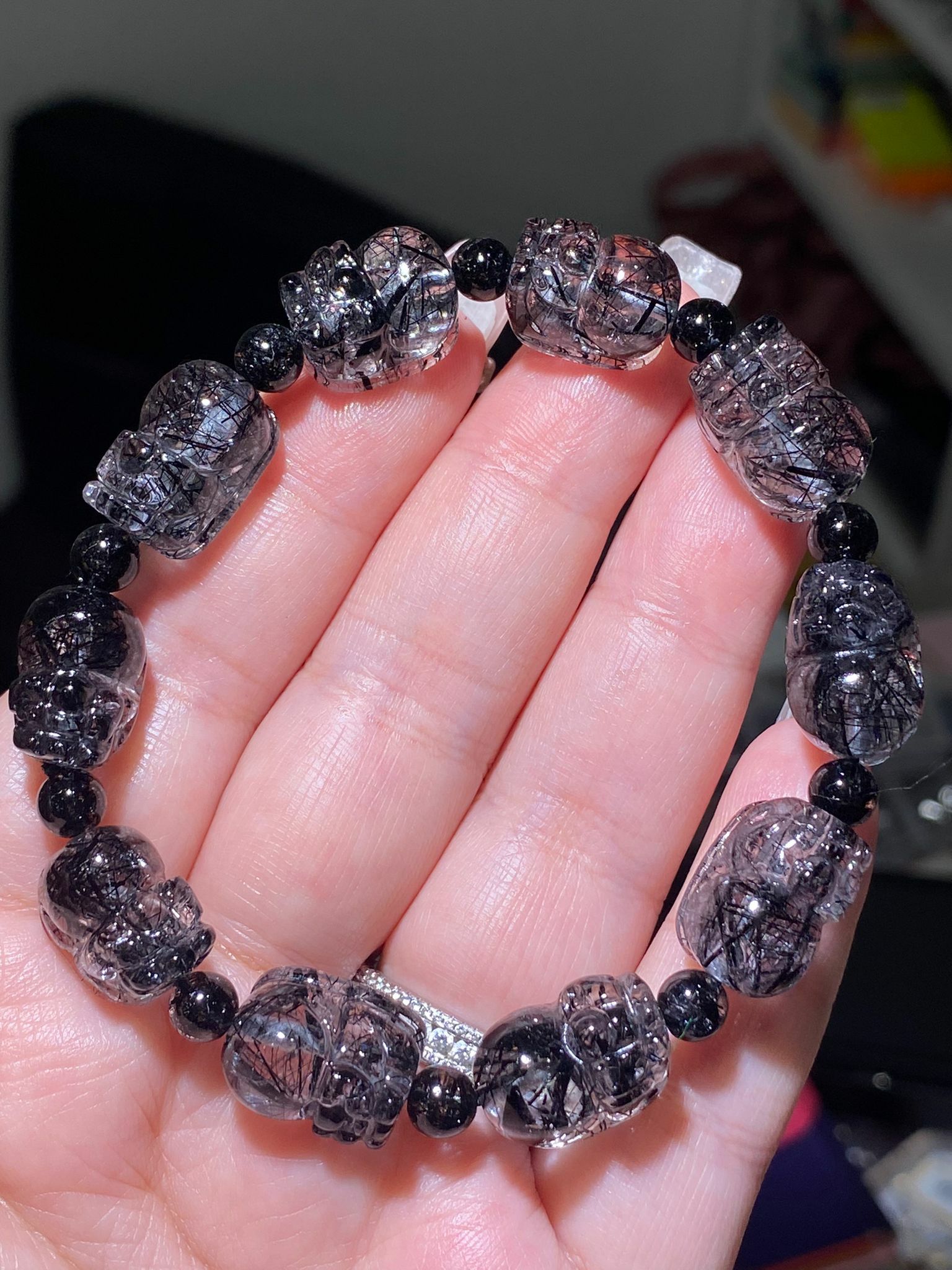 高質黑髮貔貅手串(A)