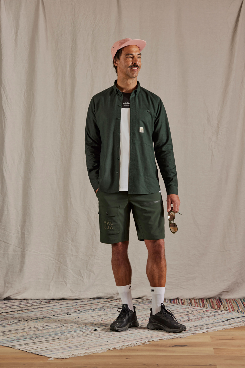 【MALOJA】男抗水口袋工裝短褲 / 24MA37217-[黑、棕]