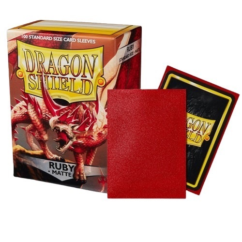 Dragon Shield Standard Size Sleeves (63x88mm) - Ruby Mate (100)