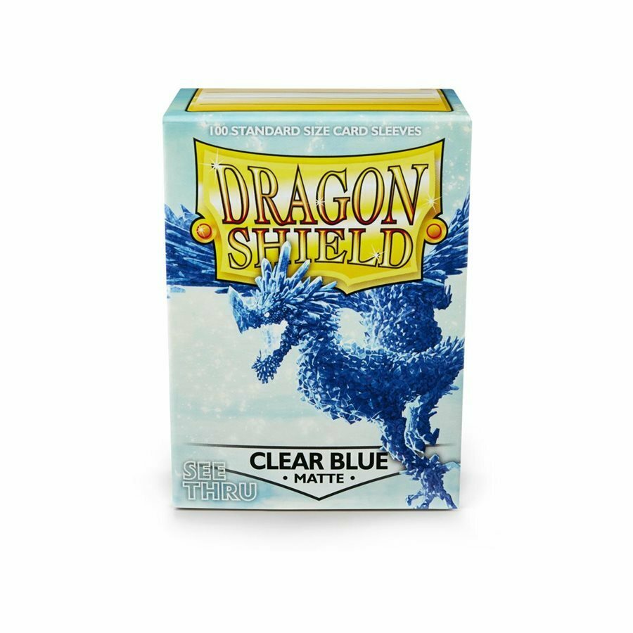 Dragon Shield Standard Size Sleeves (63x88mm) - Clear Blue Mate (100)