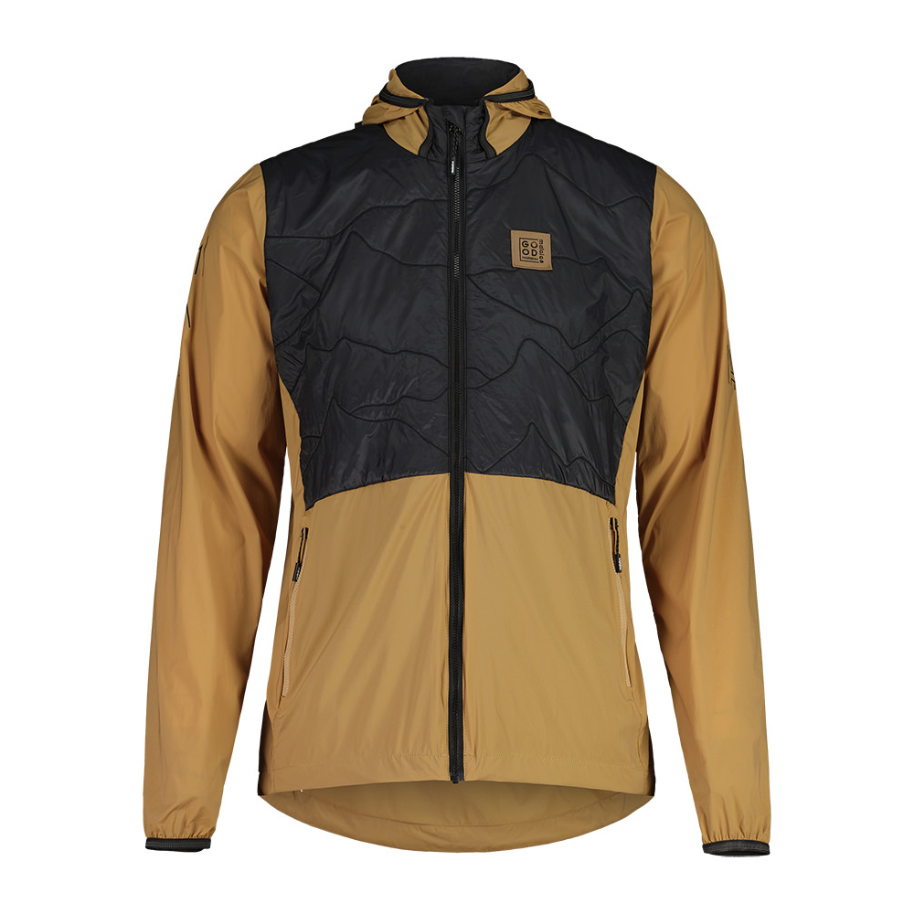 【MALOJA】男化纖防風保暖連帽外套 / 24MA37232-[黑、黑棕拼]