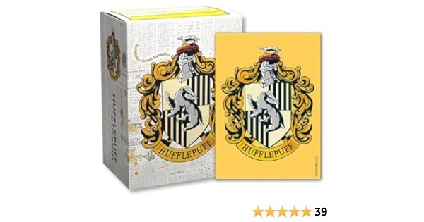 Dragon Shield Standard Size Sleeves (63x88mm) - Hufflepuff ART.Mate (100)