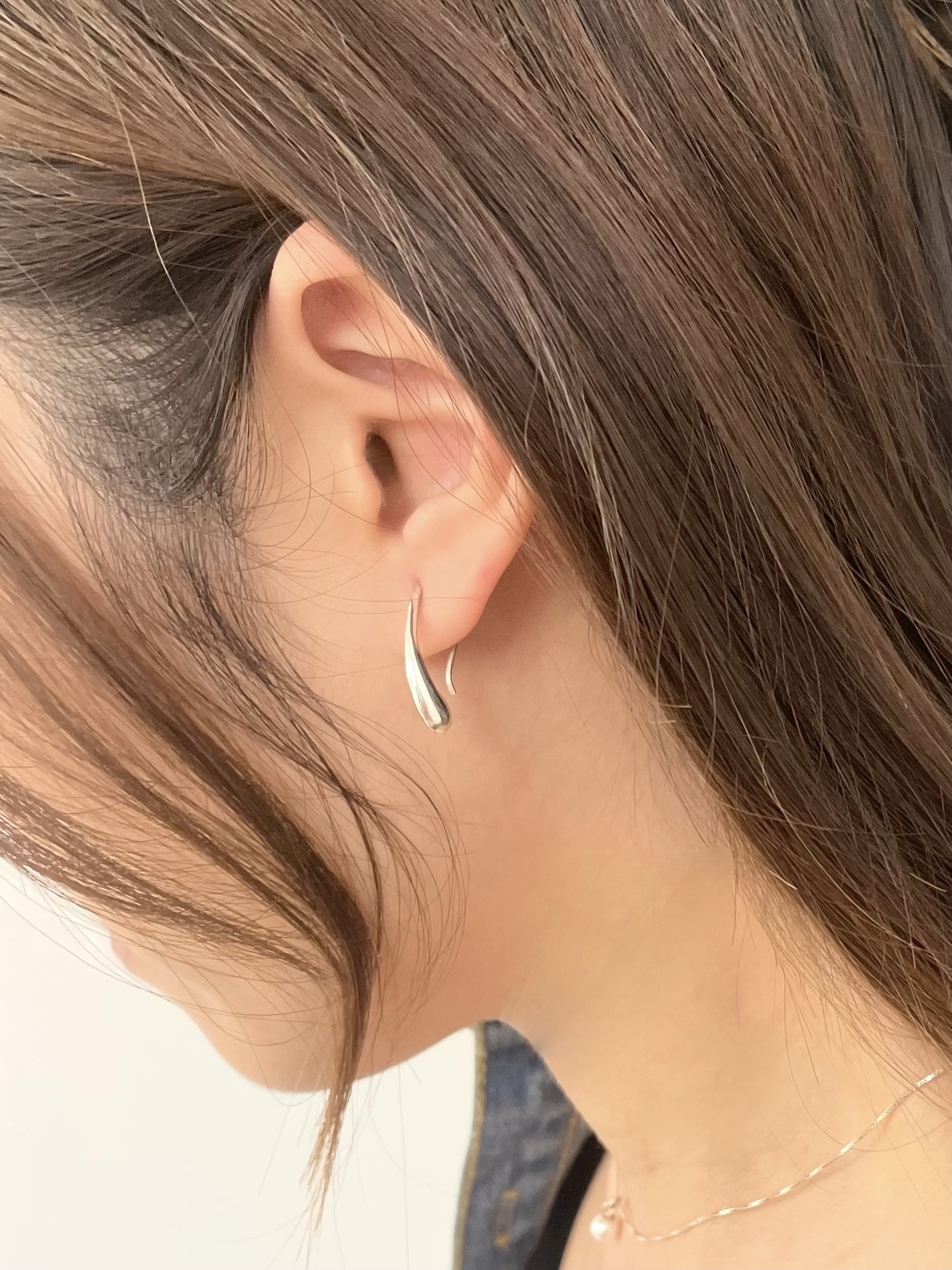 Silver rain drop earrings ⁎S925