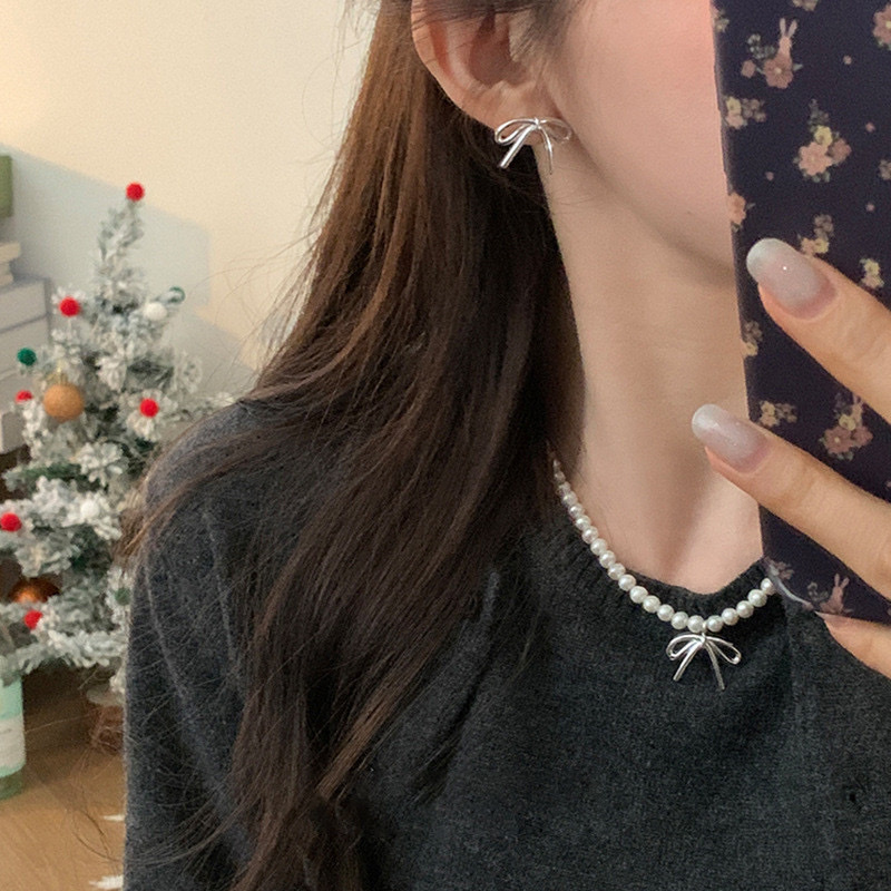 銀蕾絲細緞帶 立體鏤空蝴蝶結系列