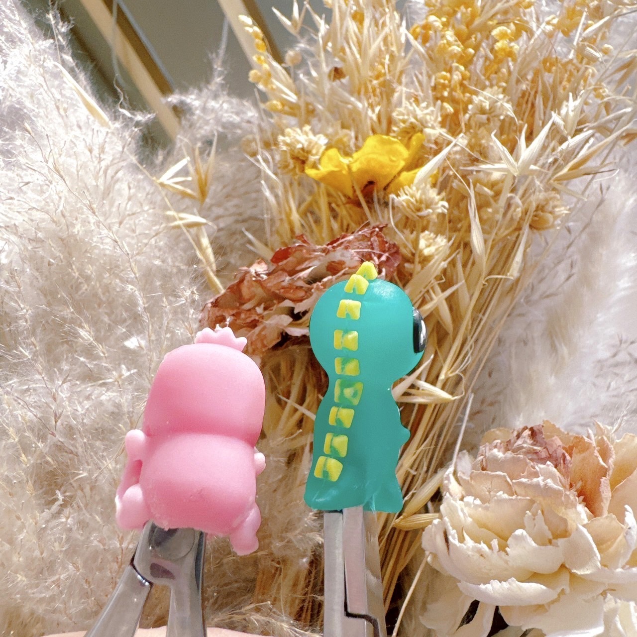 【 甘皮剪保護套】可愛恐龍系列 - 綠恐龍/粉色爆牙龍