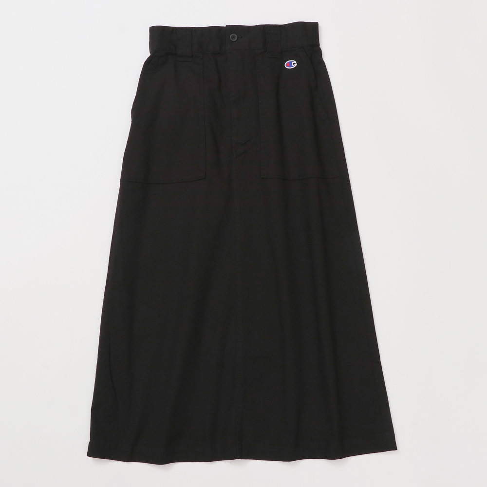 女款 -CASUAL水洗工裝日系長裙-黑色（CW-Z205-090）