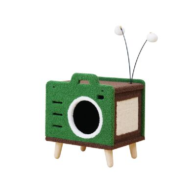 單獨免運-Petpals 墨綠復古相機貓窩