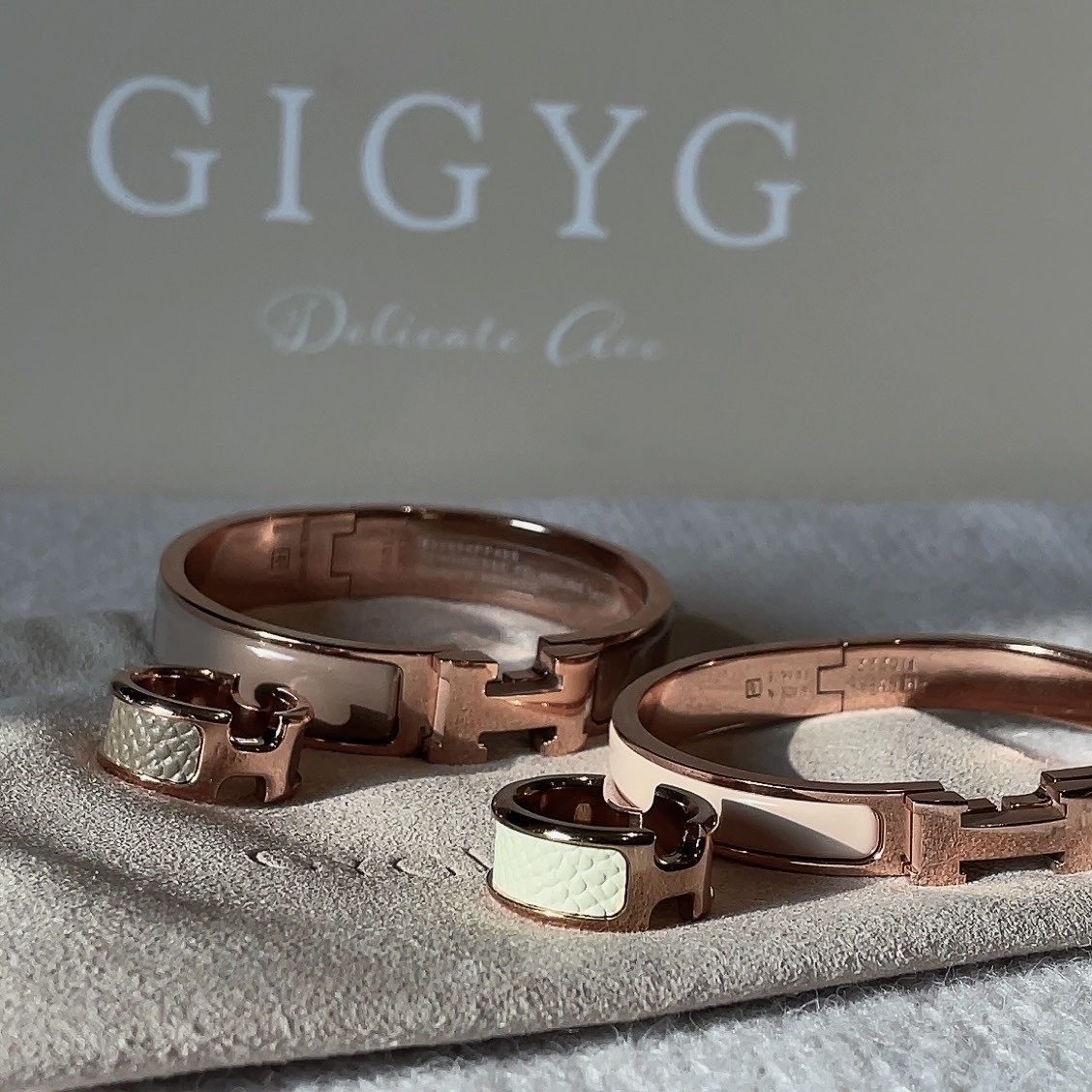 olympe H高訂小牛皮革 獨家定製翻玩戒