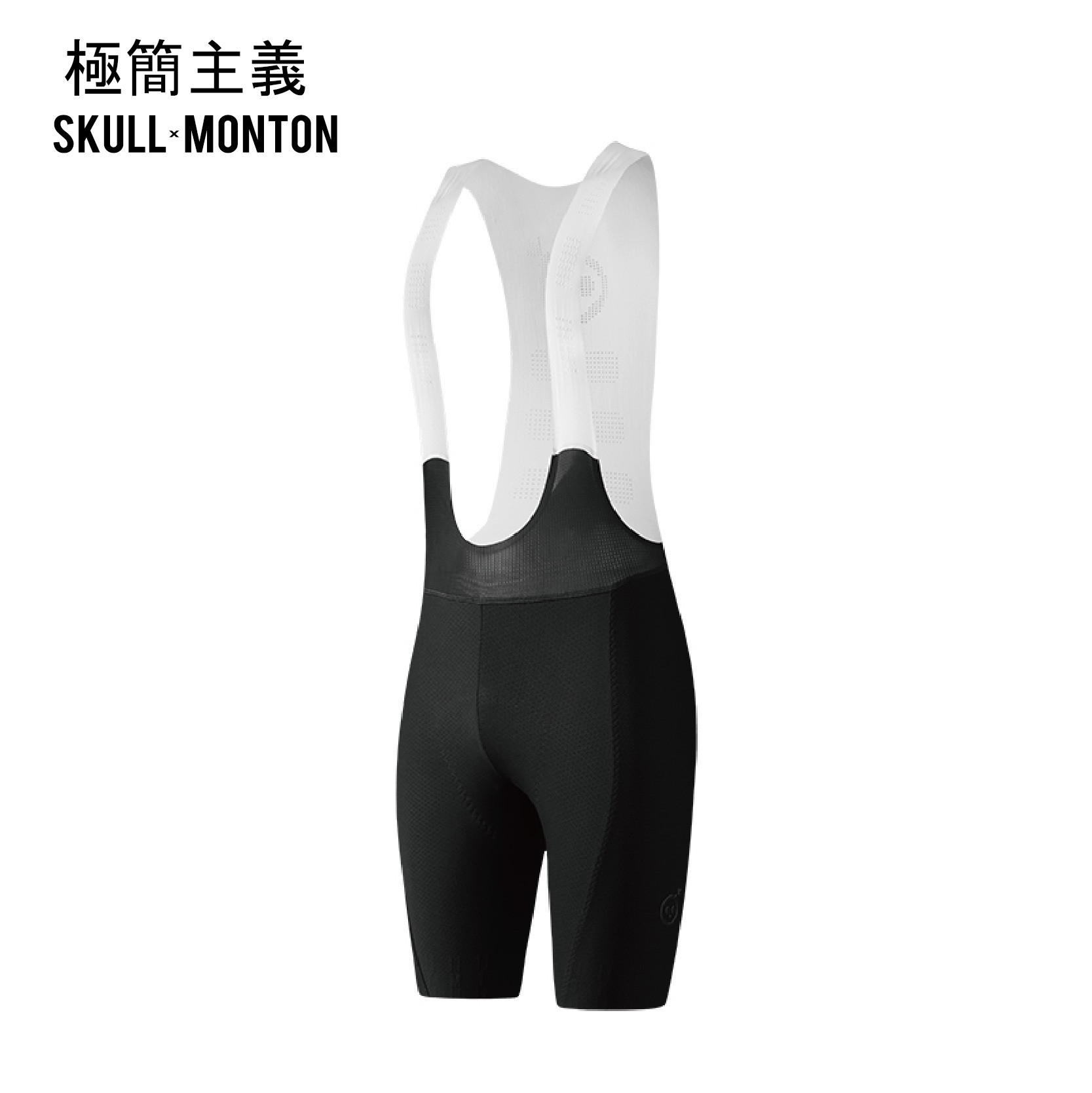 極簡主義黑灰女款背帶短褲