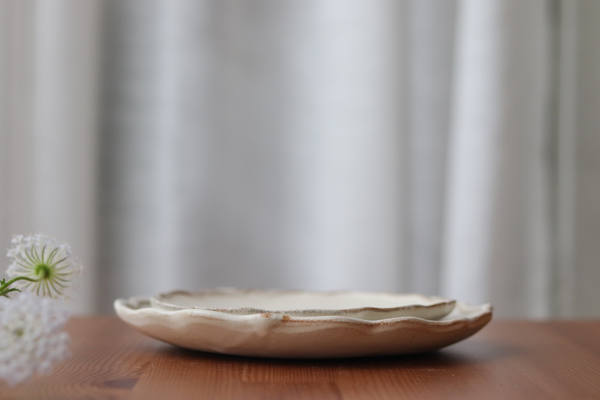 Mashiko Yaki 益子燒 若林健吾 西洋花邊 平皿