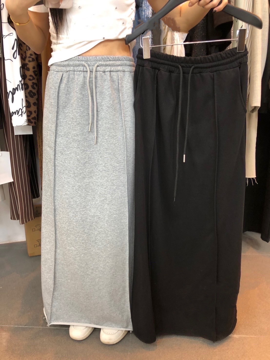 春夏款無修邊休閒長裙【雙娜&芊葳包色款】