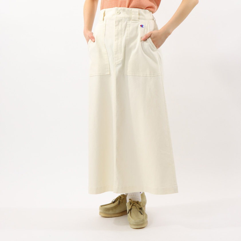 女款 -CASUAL水洗工裝日系長裙-米色（ CW-Z205-815）