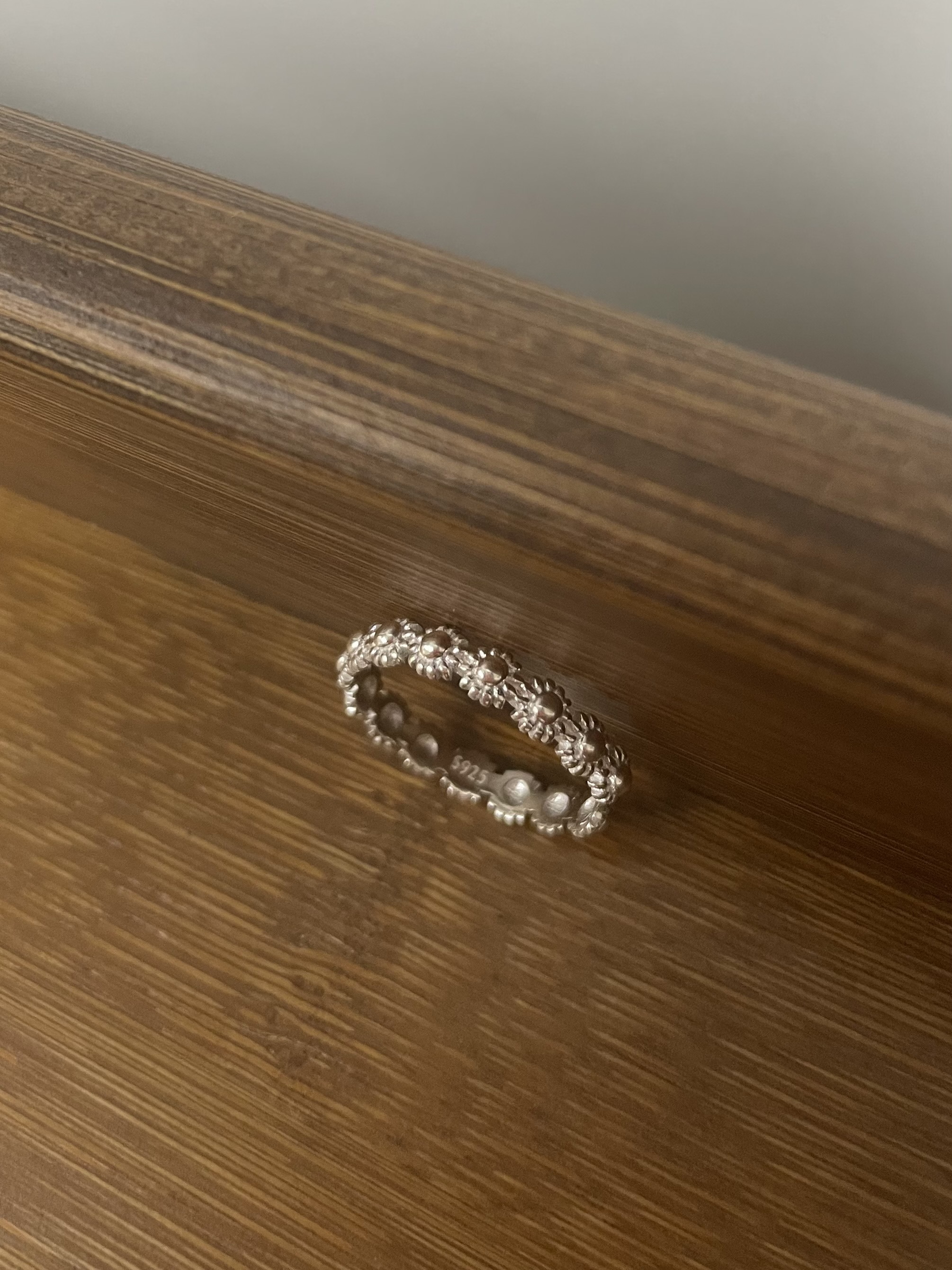 Silver Daisy open ring ⁎S925