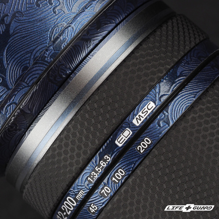 海浪藍貼膜質感特寫，LIFE+GUARD 設計風格