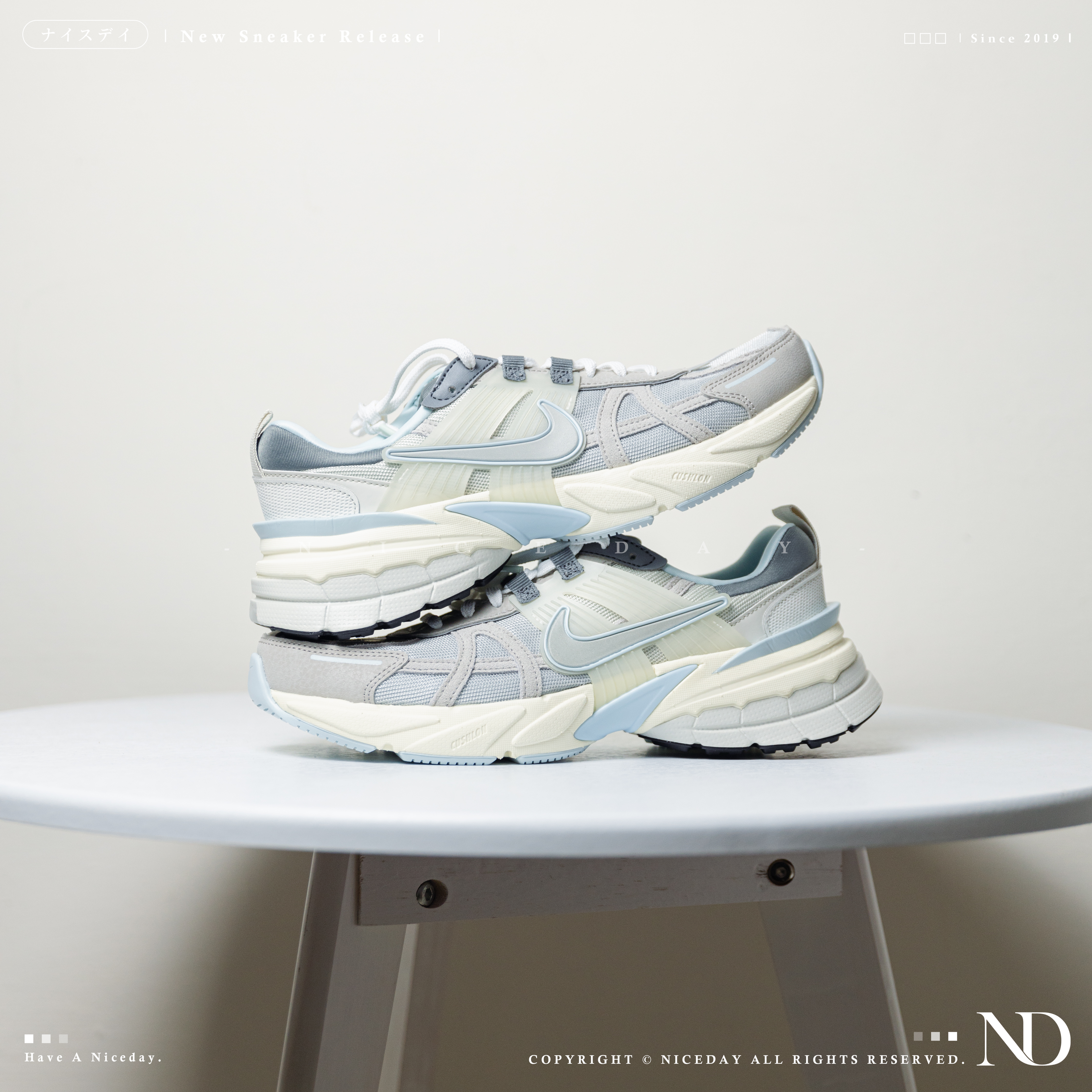 NICEDAY 現貨 Nike V2k Run Runtekk 霧霾藍 反光勾勾 燕麥色 灰藍 Y2K 慢跑鞋 男女尺寸 FZ3596-072