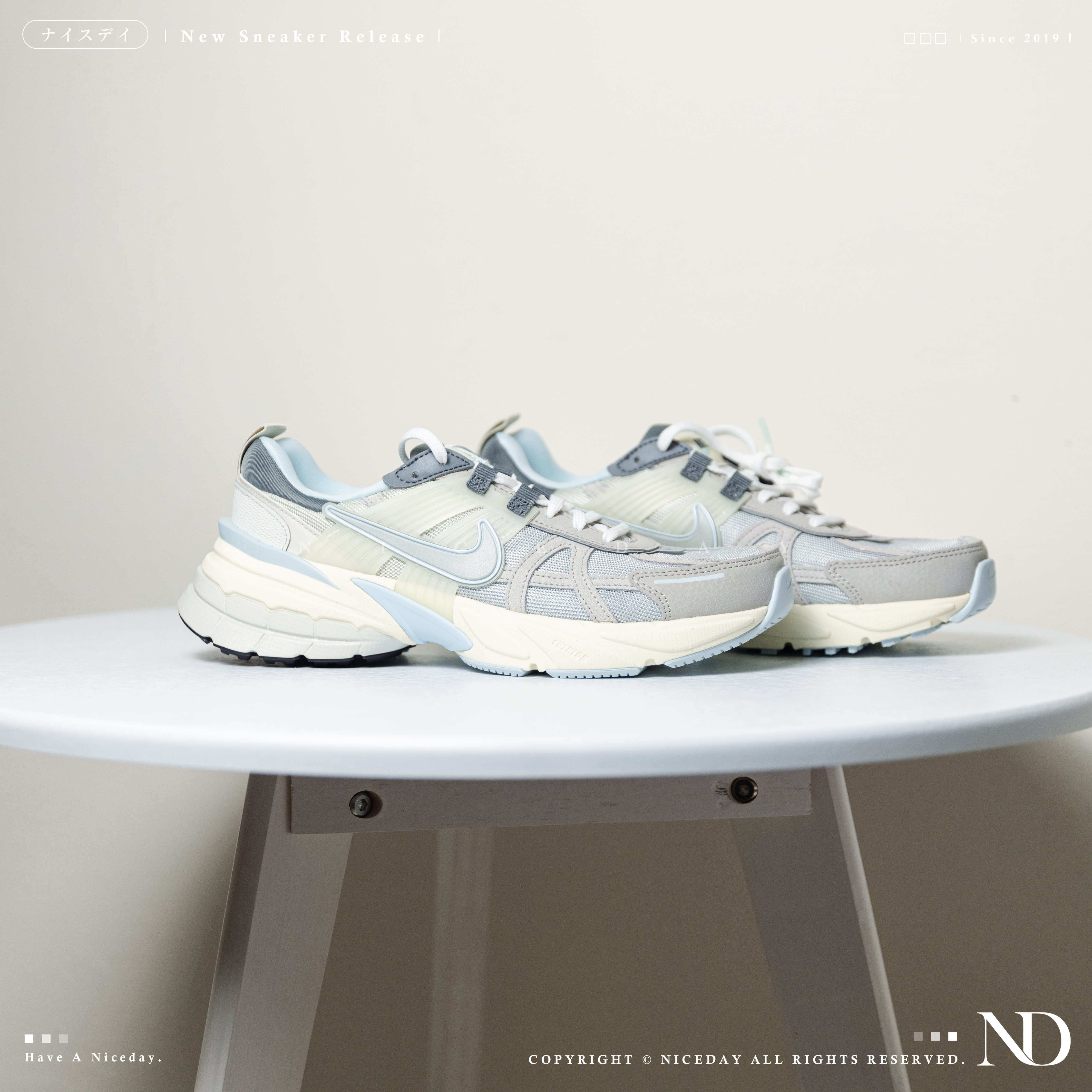 NICEDAY 現貨 Nike V2k Run Runtekk 霧霾藍 反光勾勾 燕麥色 灰藍 Y2K 慢跑鞋 男女尺寸 FZ3596-072
