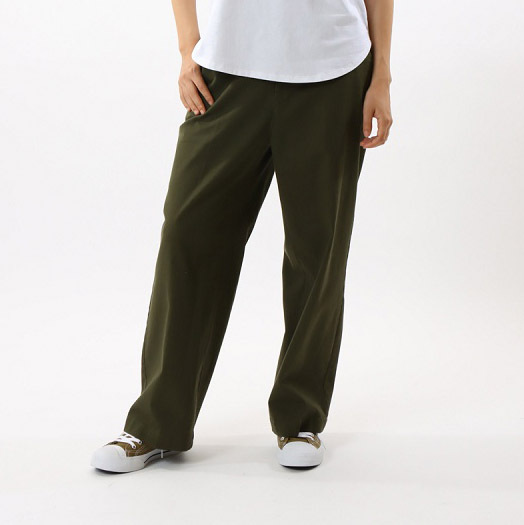 女款 -CASUAL水洗工裝直筒長褲-綠色（CW-Z206-655）