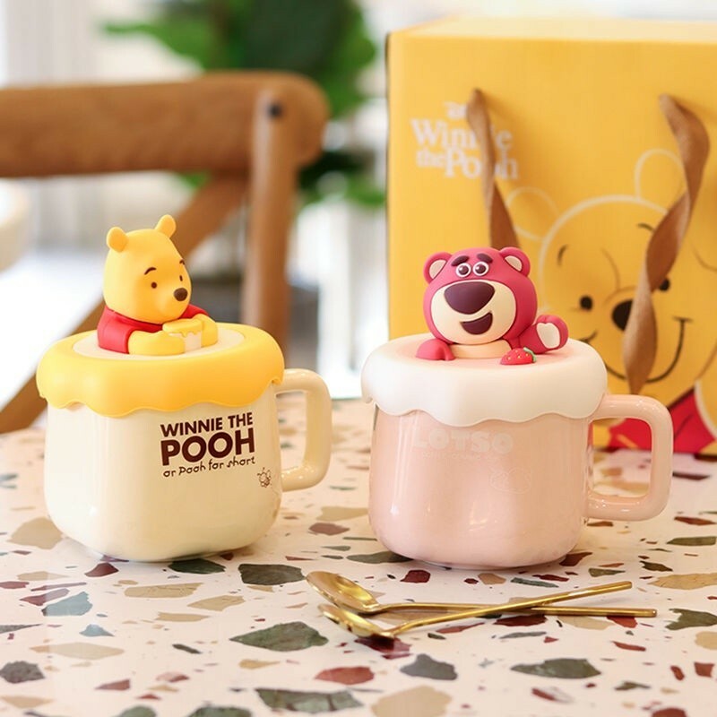 【現貨】小熊維尼 熊抱哥 帶蓋馬克杯 禮盒