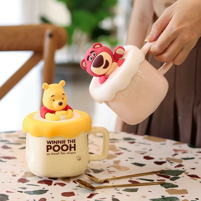 【現貨】小熊維尼 熊抱哥 帶蓋馬克杯 禮盒