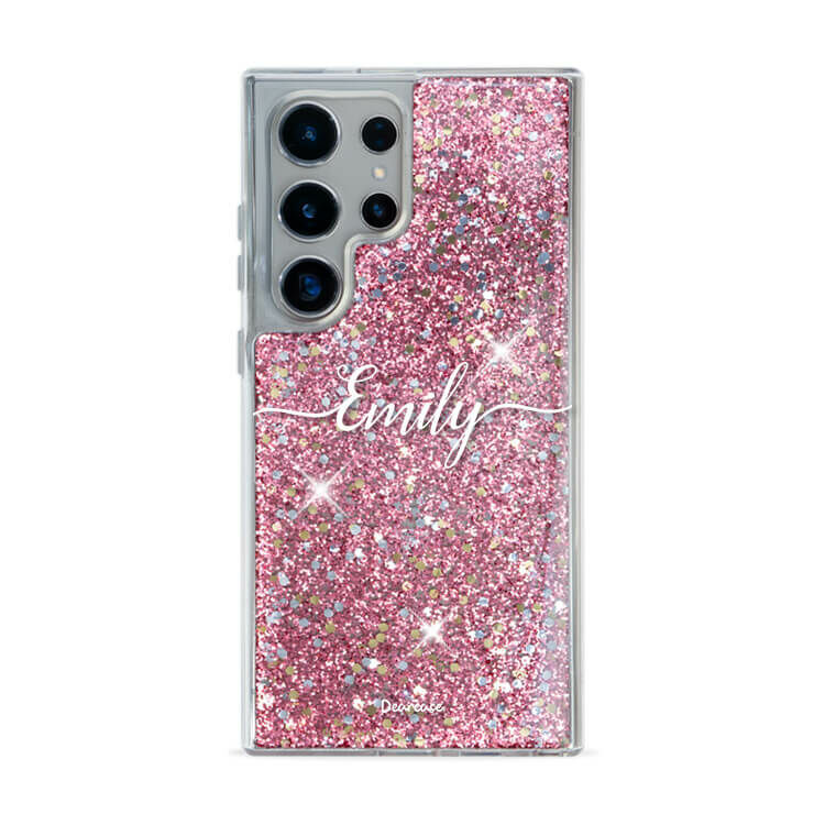 妳的姓名 粉耀貝拉殼 - (訂製名字) - Samsung  三星 客製化手機殼