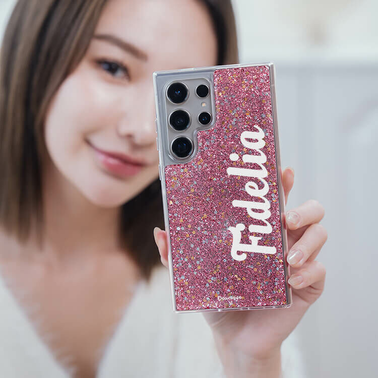 唯一的妳 粉耀貝拉殼 - (訂製名字) - Samsung 三星 客製化手機殼