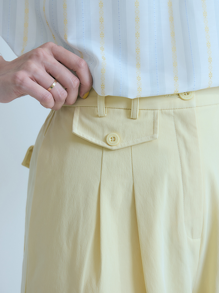 春遊跳跳口袋褲-黃雀