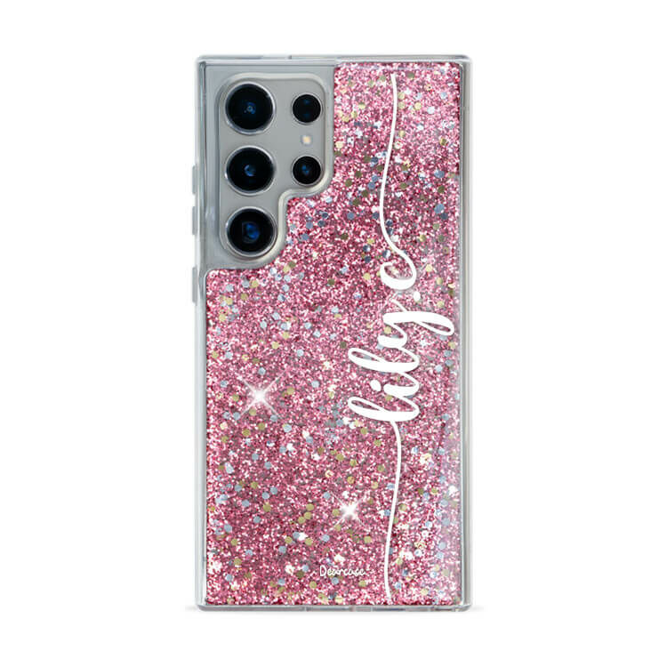 莉莉闆娘  粉耀貝拉殼 - (訂製名字) - Samsung 三星 客製化手機殼