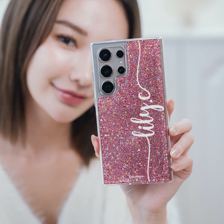 莉莉闆娘  粉耀貝拉殼 - (訂製名字) - Samsung 三星 客製化手機殼