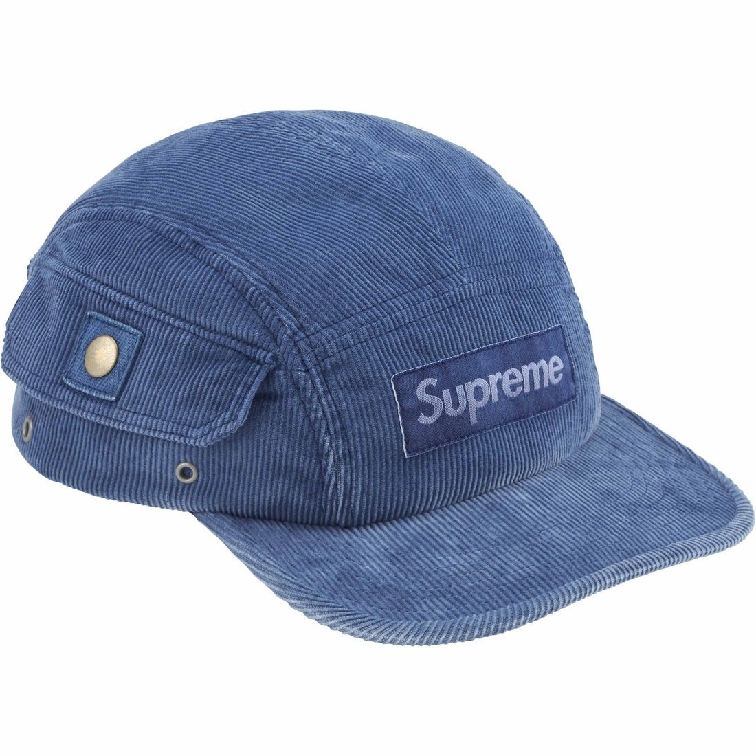 SUPREME CORDUROY POCKET CAMP CAP BLUE SS24H27-BE [台灣現貨]