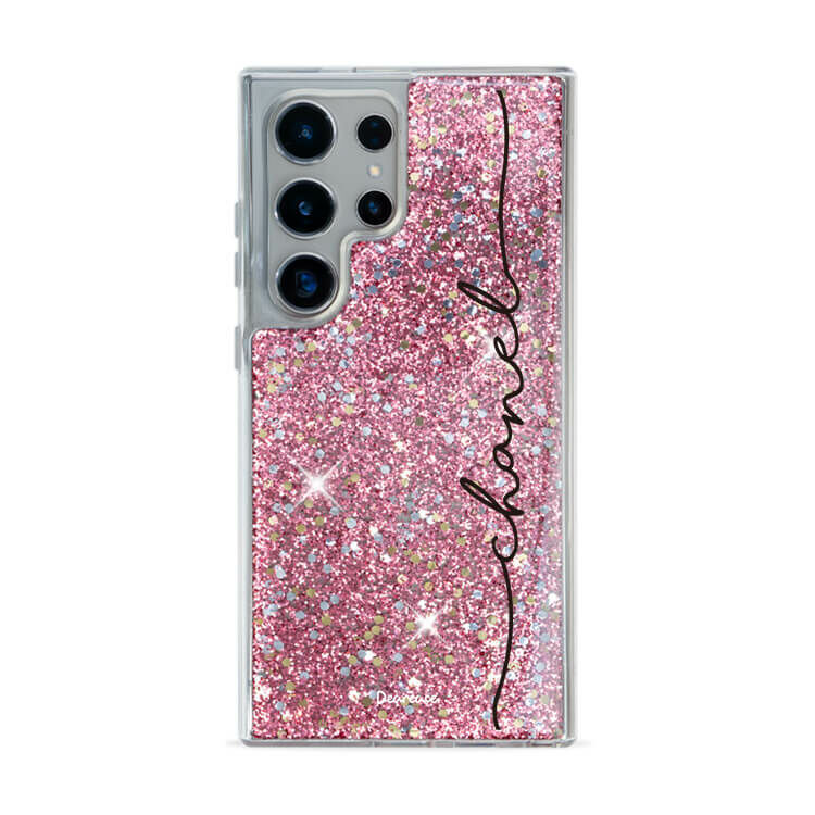 玫金小香 粉耀貝拉殼 - (訂製名字) - Samsung 三星 客製化手機殼