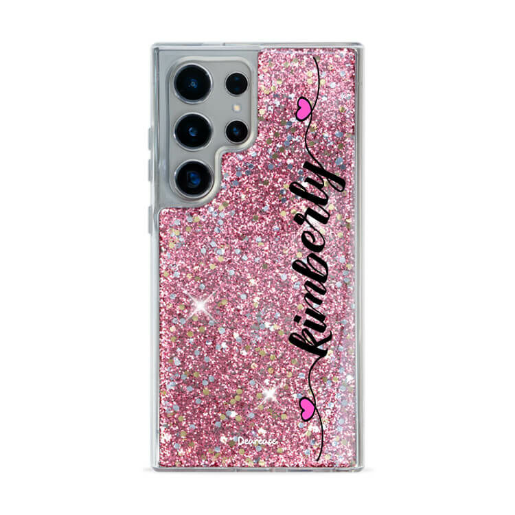 俏皮姓名 粉耀貝拉殼 - (訂製名字) - Samsung 三星 客製化手機殼