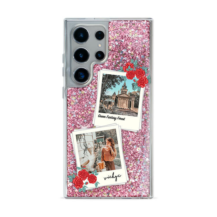 喜歡生活  粉耀貝拉殼 - (訂製名字) - Samsung 三星 客製化手機殼