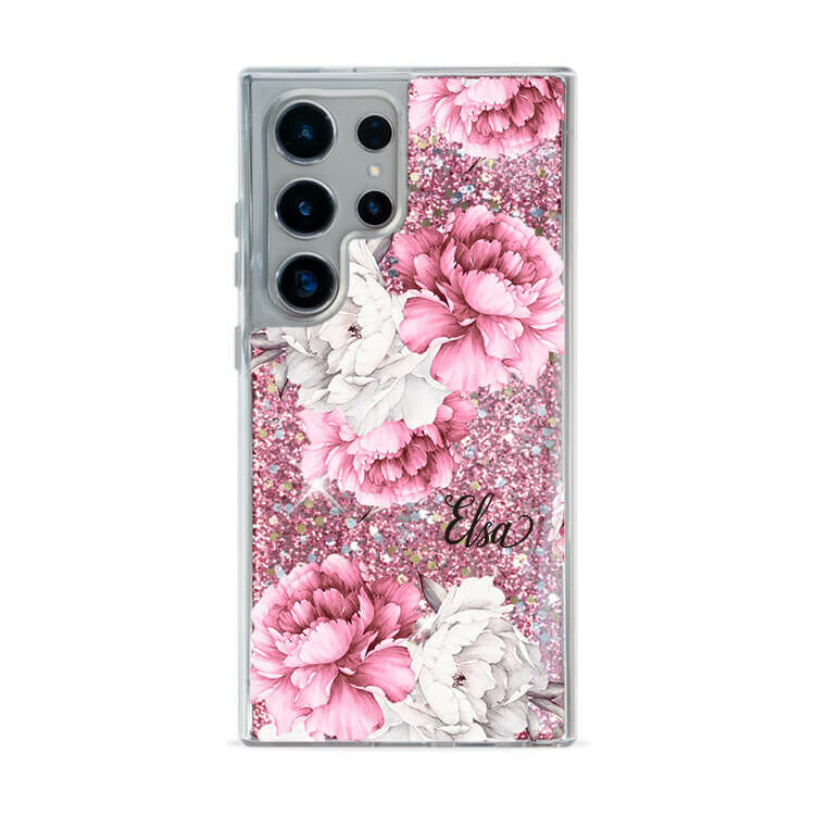 溫柔女孩 粉耀貝拉殼 - (訂製名字) - Samsung 三星 客製化手機殼