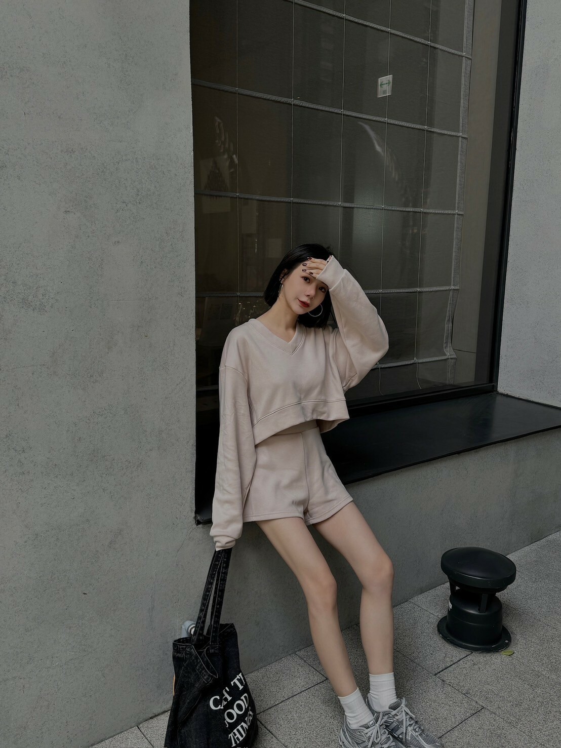 休閒棉質兩件式套裝