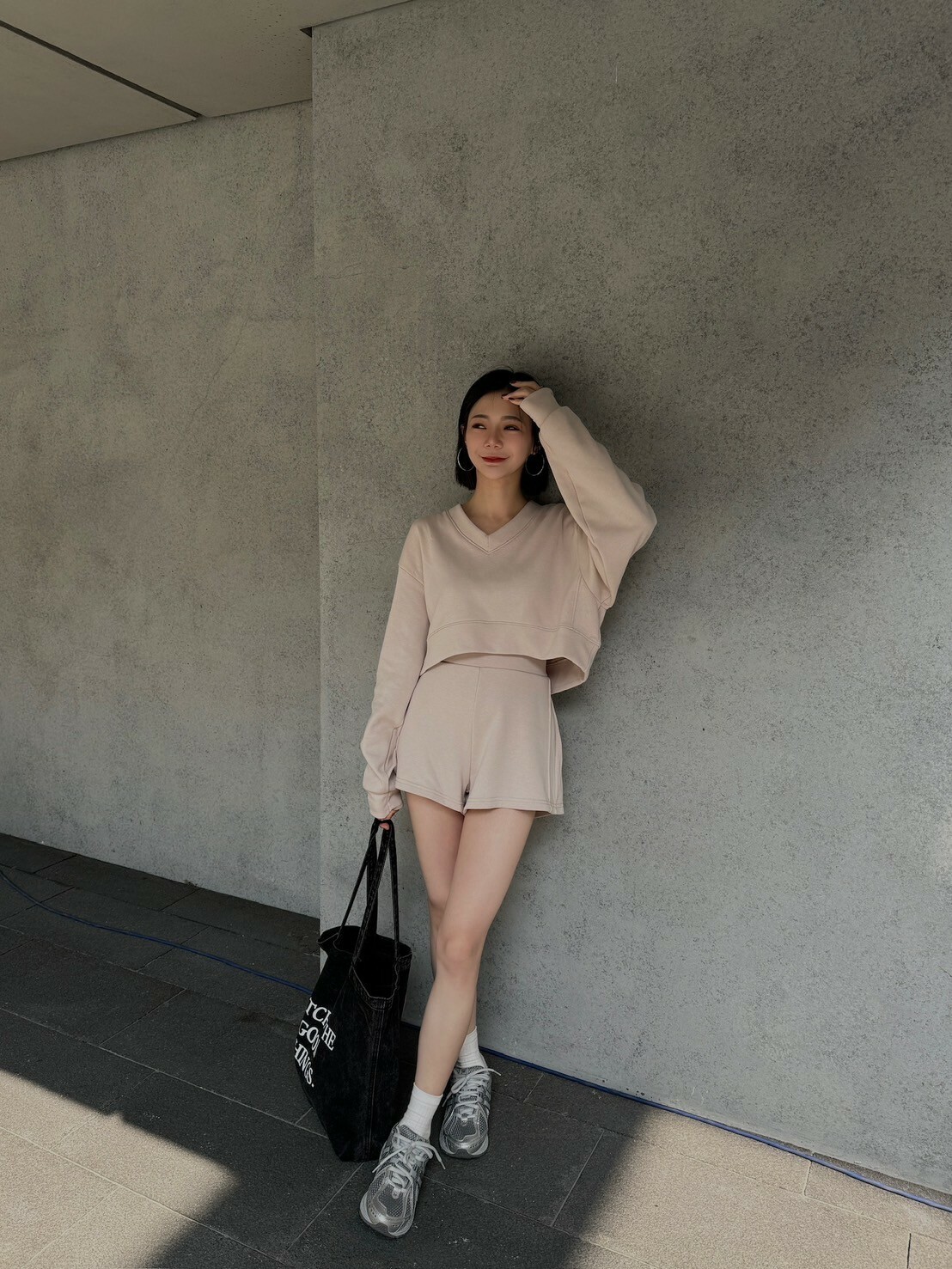 休閒棉質兩件式套裝