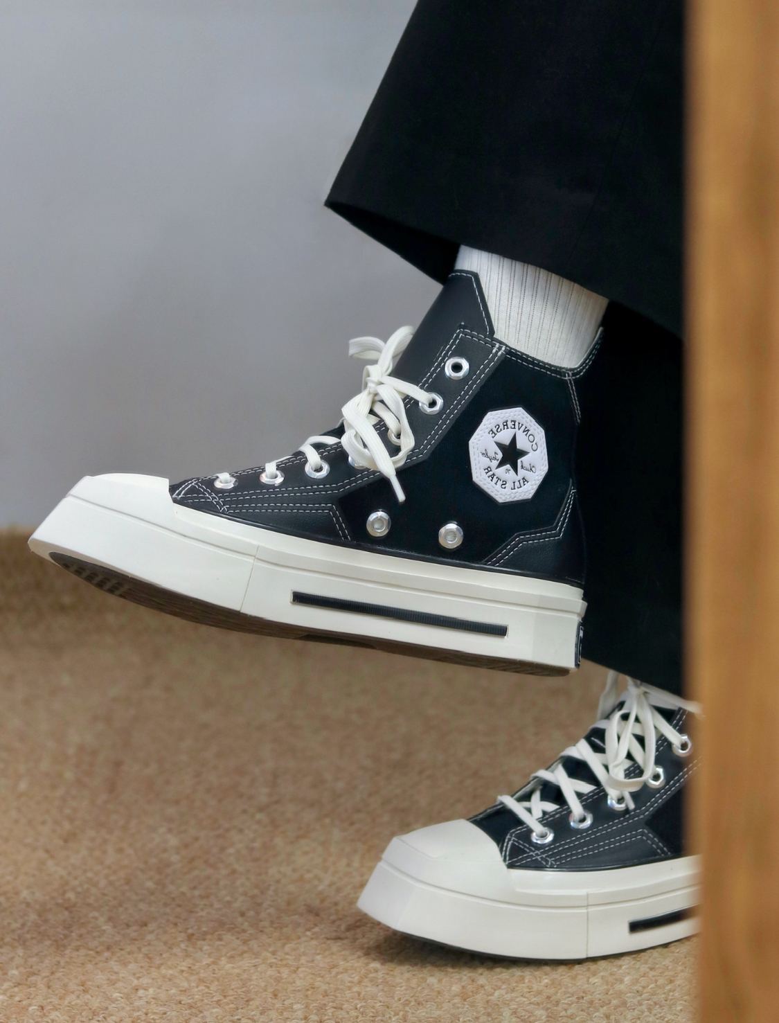 Focus Store】Converse Chuck 70 De Luxe Squared Hi 黑色幾何