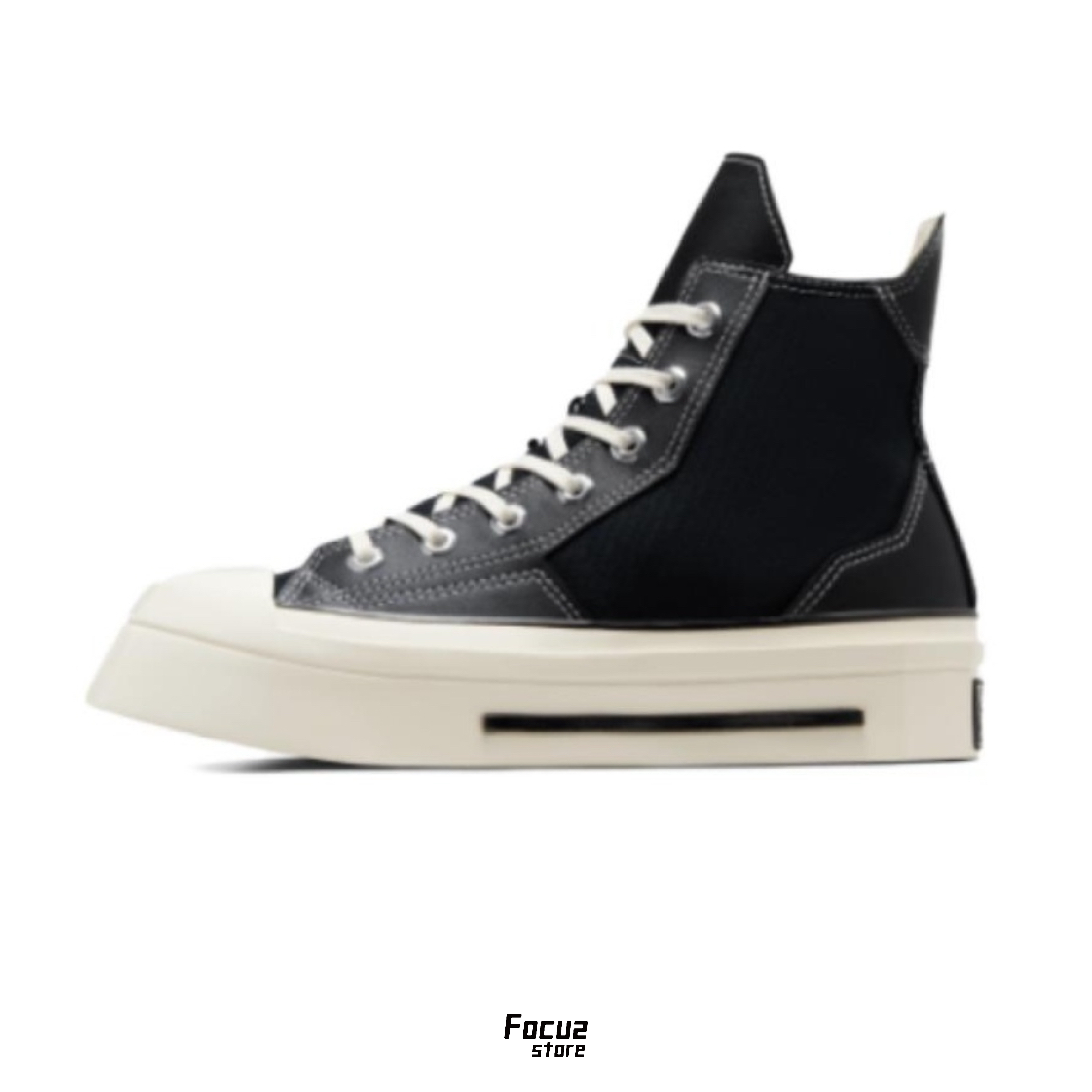 【Focus Store】Converse Chuck 70 De Luxe Squared Hi 黑色 幾何 方頭 A06435C