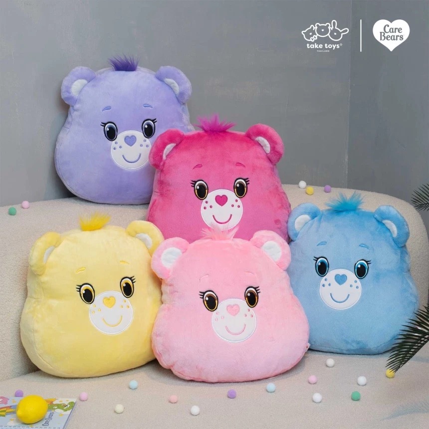 🇹🇭 CARE BEARS 彩虹熊 大頭抱枕 靠墊 坐墊 / 預購
