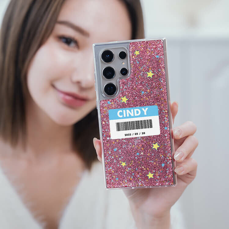 可愛載具 粉耀貝拉殼 - (訂製名字) - Samsung 三星 客製化手機殼