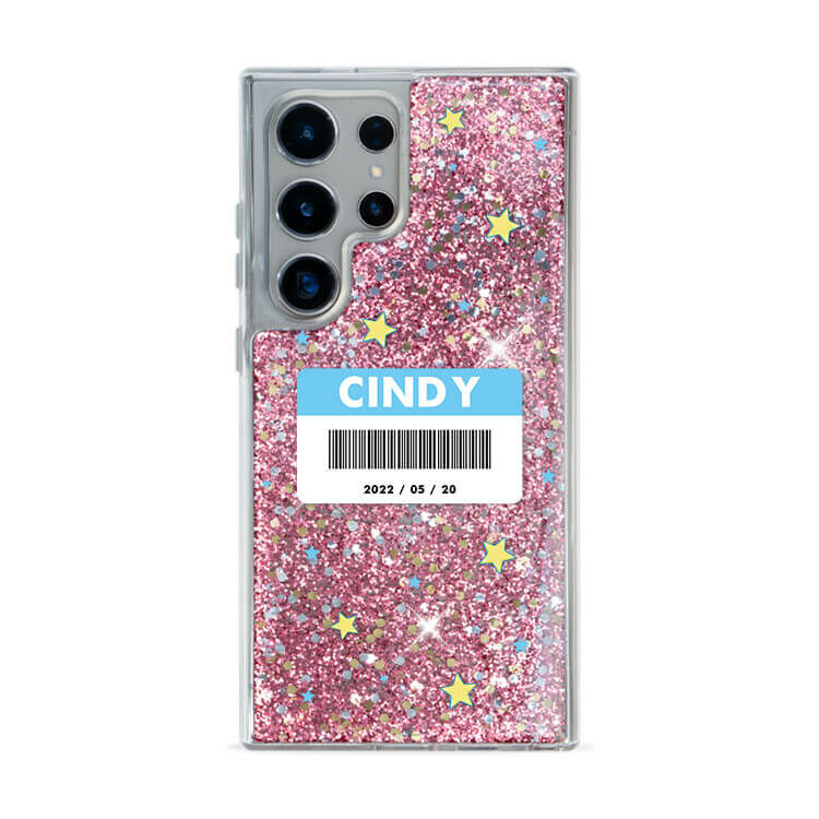 可愛載具 粉耀貝拉殼 - (訂製名字) - Samsung 三星 客製化手機殼