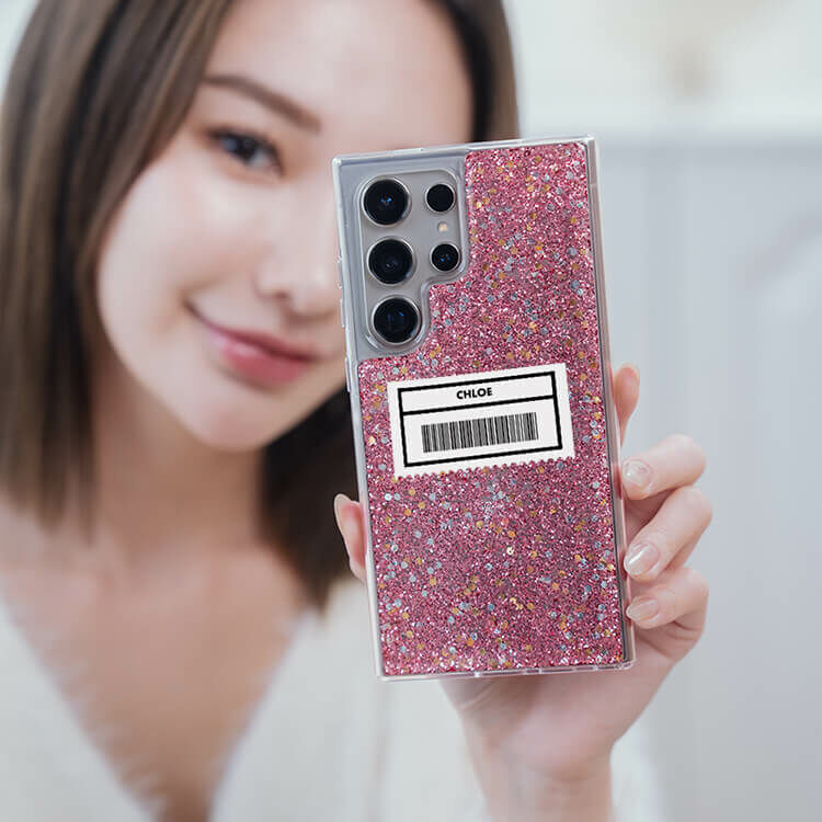 專屬載具 粉耀貝拉殼 - (訂製名字) - Samsung 三星 客製化手機殼