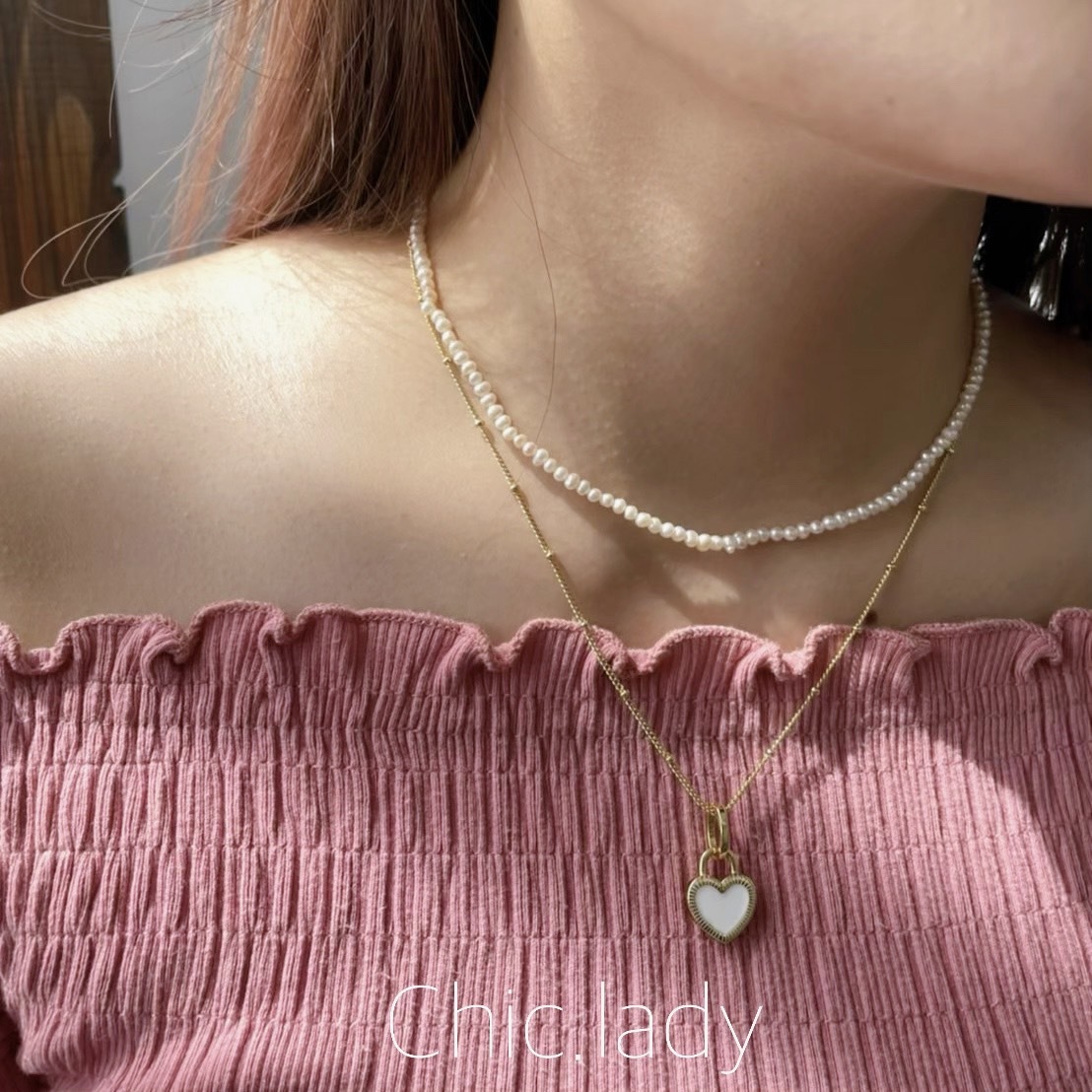 Necklace ｜米粒珍珠細鏈