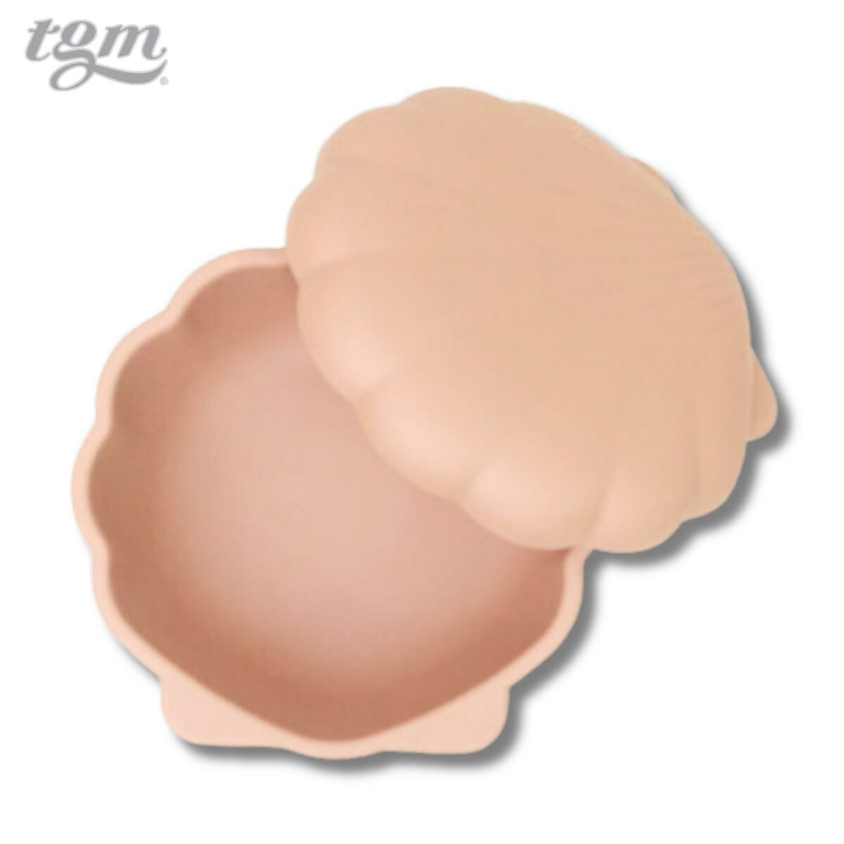 TGM 鉑金矽膠 貝殼連蓋防滑吸盤碗 學習碗