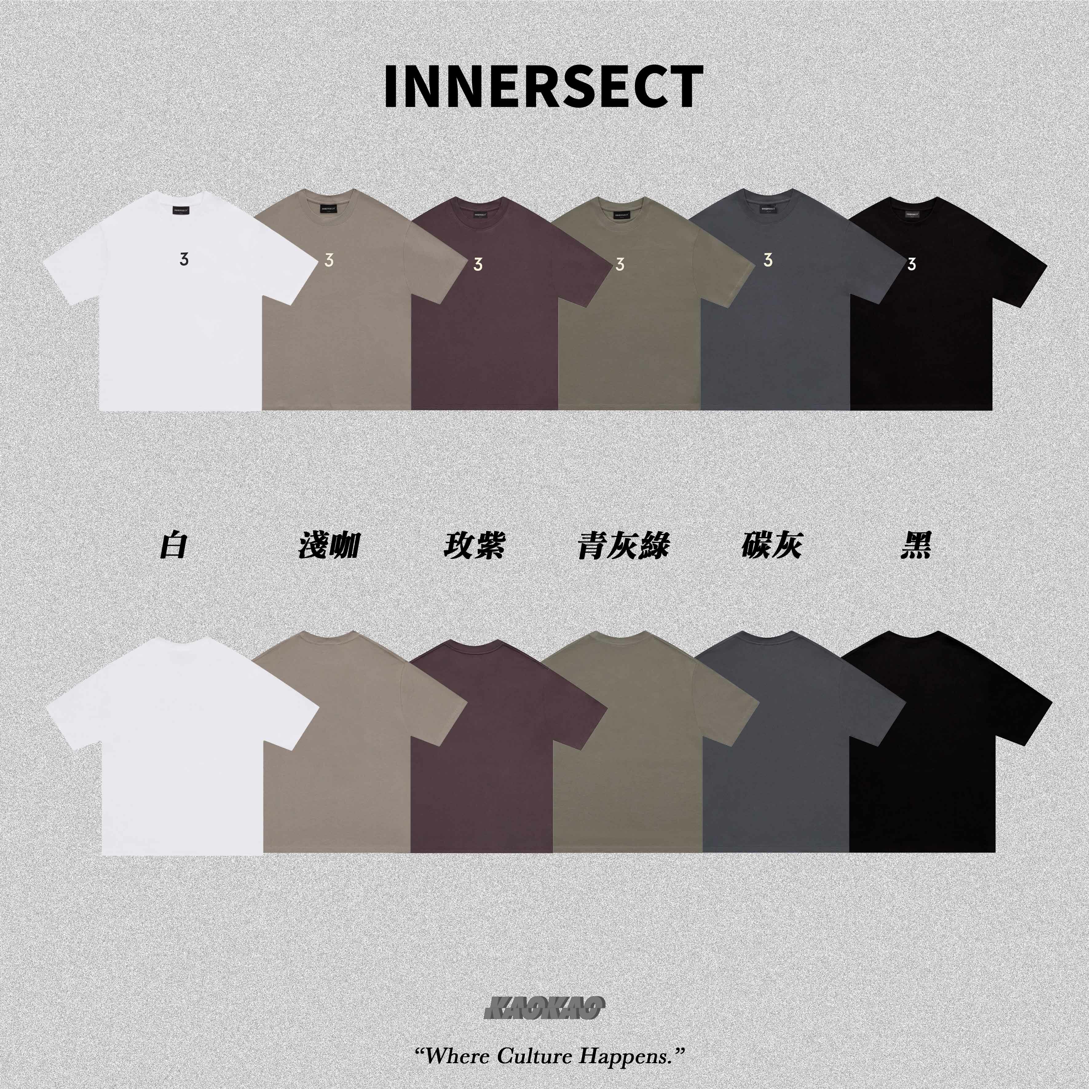 現貨 INNERSECT 三生萬物 胸前數字3 背後無字樣 短TEE【INN23SSTTE31】