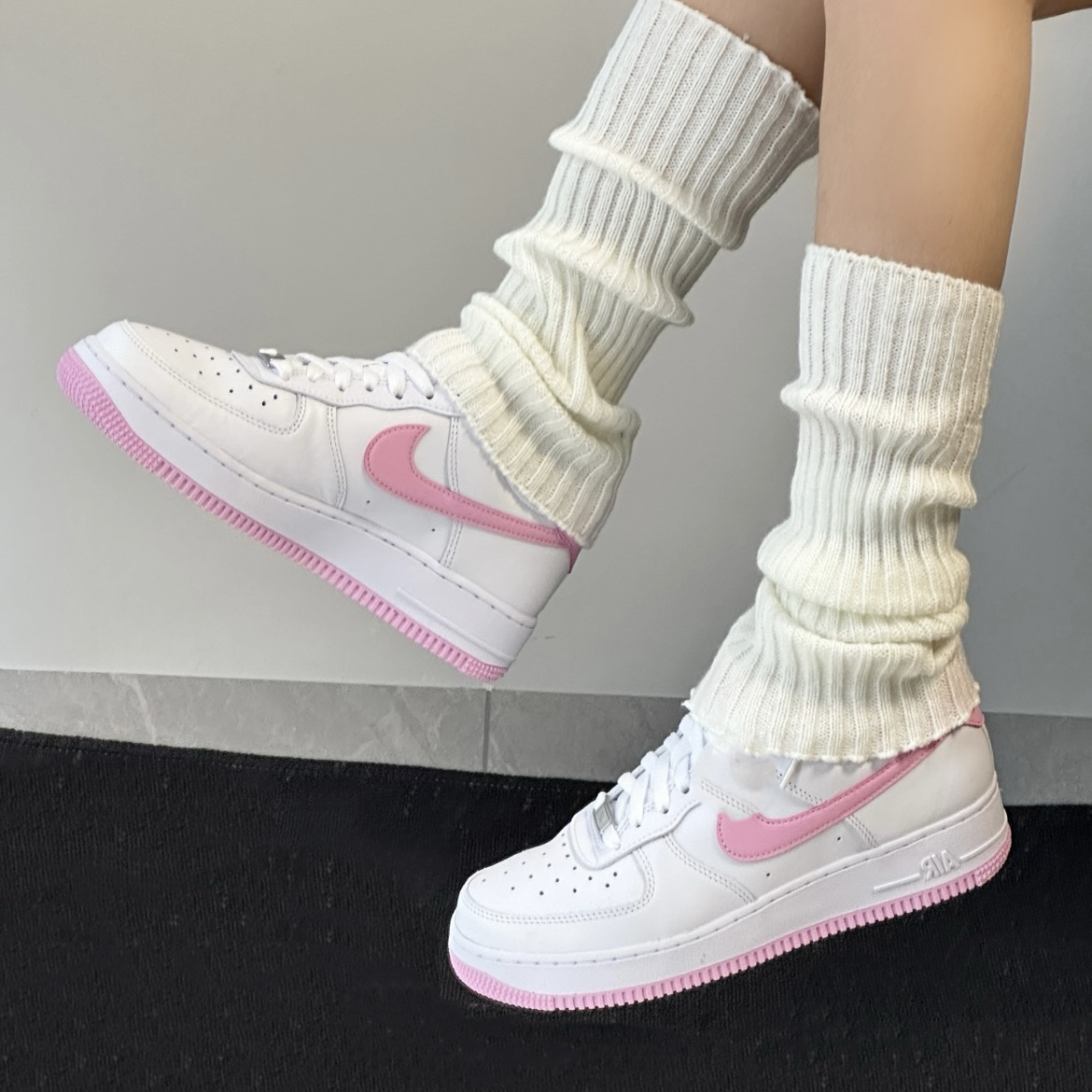 Nike Air Force 1 Low '07 Bubblegum 白粉 情人節限定 AF1 白底粉勾 復古休閒鞋
