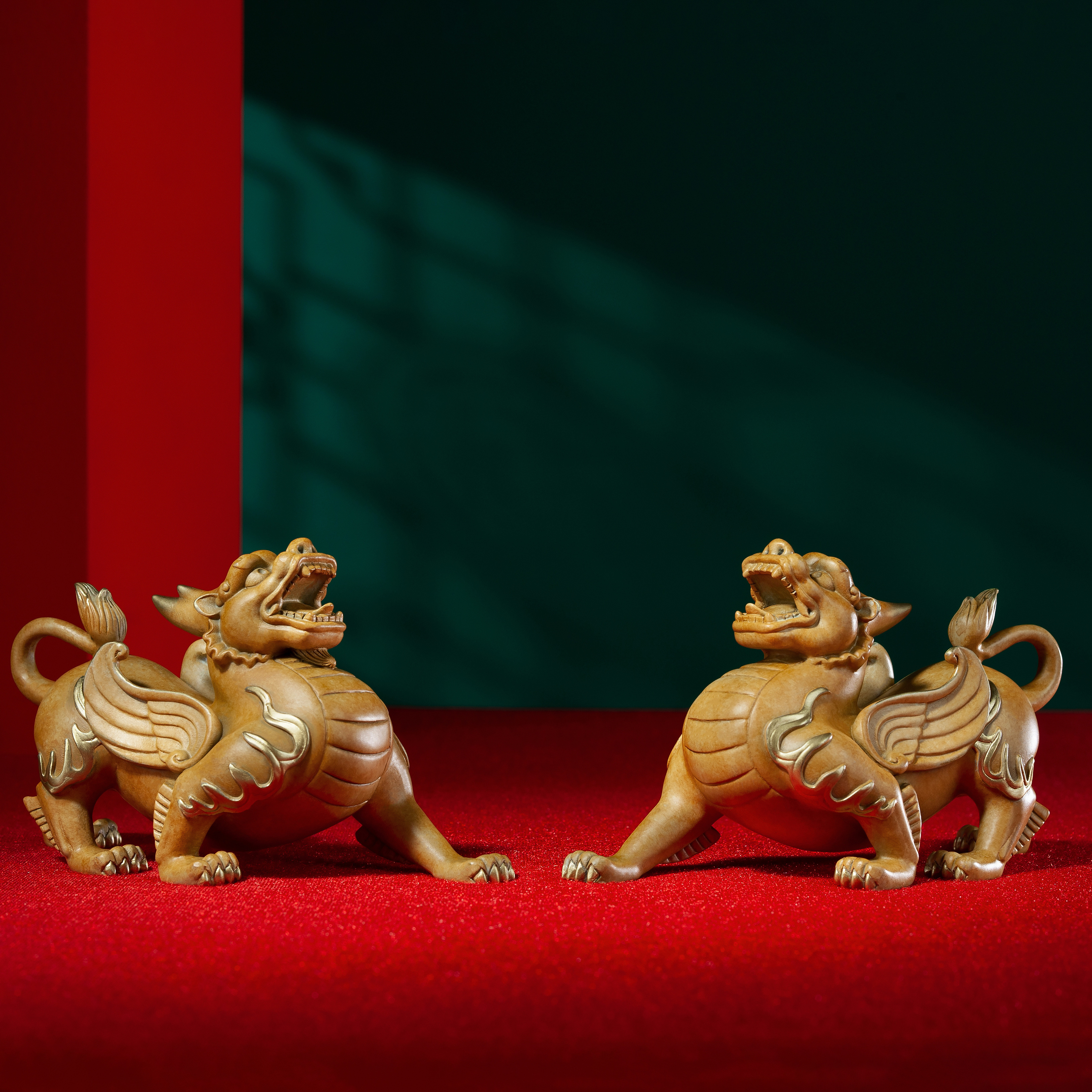 威猛貔貅一對(如意橙)◇已停產◇